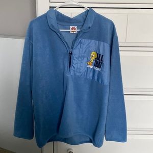 Looney Tunes Blue 1/4 Zip Fleece